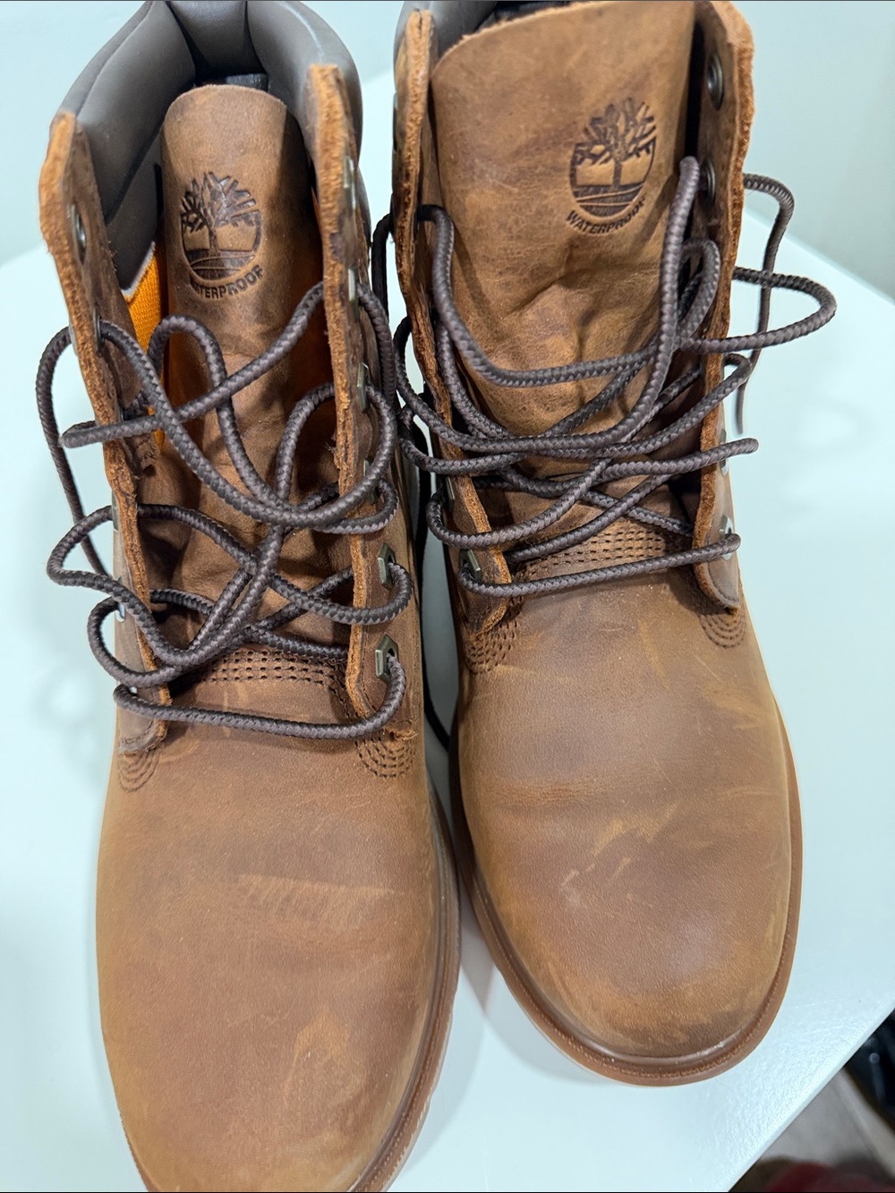 Timberland Brown Leather Lace-Up Ankle Boots